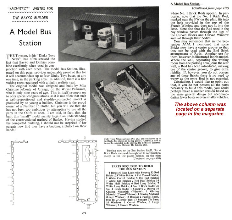 Architect Article, November, 1963 - Model Bus Station