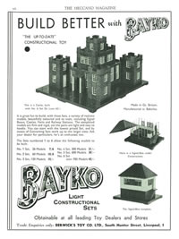 The first BAYKO advert in MECCANO MAGAZINE