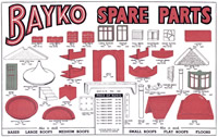BAYKO Display Sheet dating from 1949 or 1950
