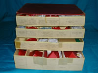 Cabinet style retail Cabinet - one of the two which started my collection - with printed contents information on each drawer